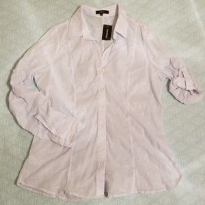 Express Sheer Button Up Shirt